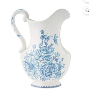 New The Pioneer Woman Stoneware  Agatha Blue 2 Qt Pitcher